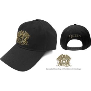 Queen Gold Classic Crest Black Baseball Cap