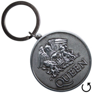 Queen Silver Crest Double Sided Double Sided Keychain