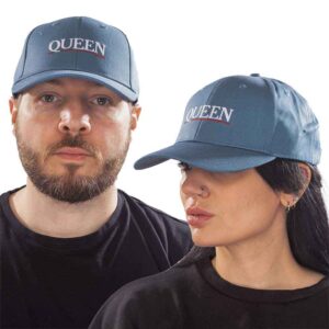 Queen Underline Logo Denim Blue Baseball Cap
