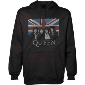 Queen Vintage Union Jack Black Pullover Hoodie