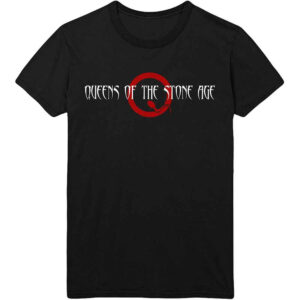 Queens Of The Stone Age Text Logo Black T-Shirt