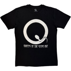 Queens Of The Stone Age Sperm Logo Mono Black T-Shirt