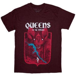 Queens Of The Stone Age Bat Maroon Red T-Shirt