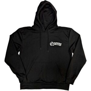 Queens Of The Stone Age Floral Chains Black Back Print Pullover Hoodie
