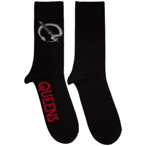 Queens Of The Stone Age Unisex Q Emblem Black UK Size 7 - 11 Ankle Socks