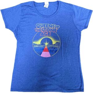 Queens Of The Stone Age Warp Planet Blue Ex-Tour Ladies T-Shirt