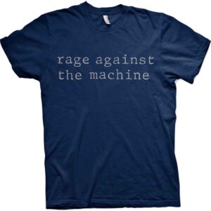 Rage Against The Machine Original Logo Navy Blue T-Shirt
