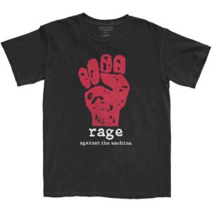 Rage Against The Machine Red Fist Black Back Print T-Shirt