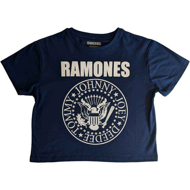 Ramones Presidential Seal (Denim Blue) Ladies Crop Top
