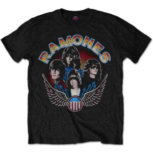 Ramones Vintage Wings Photo Black T-Shirt