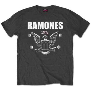 Ramones 1974 Eagle Charcoal Grey T-Shirt