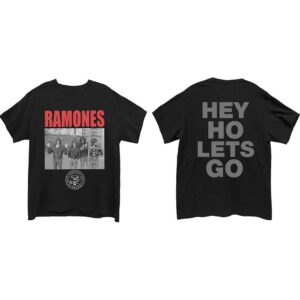 Ramones Cage Photo Black Back Print T-Shirt