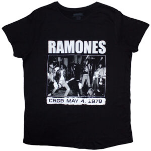 Ramones CBGB 1978 Black Ladies T-Shirt