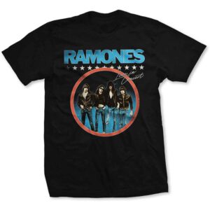 Ramones Circle Photo Black T-Shirt