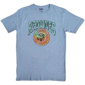 Ramones Crest Psych Light Blue T-Shirt