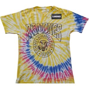 Ramones Crest Psych Yellow Wash Collection T-Shirt