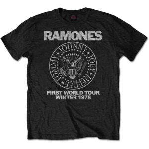 Ramones First World Tour 1978 Black T-Shirt