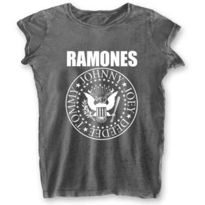 Ramones Presidential Seal Charcoal Grey Ladies T-Shirt