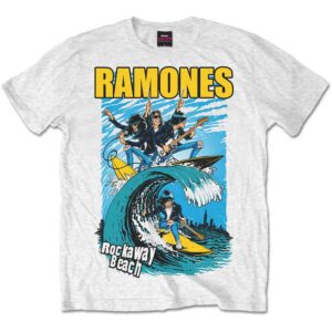 Ramones Rockaway Beach White T-Shirt