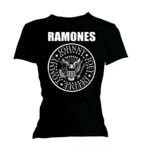 Ramones Seal Black Skinny Fit Ladies T-Shirt