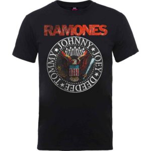 Ramones Vintage Eagle Seal Black T-Shirt