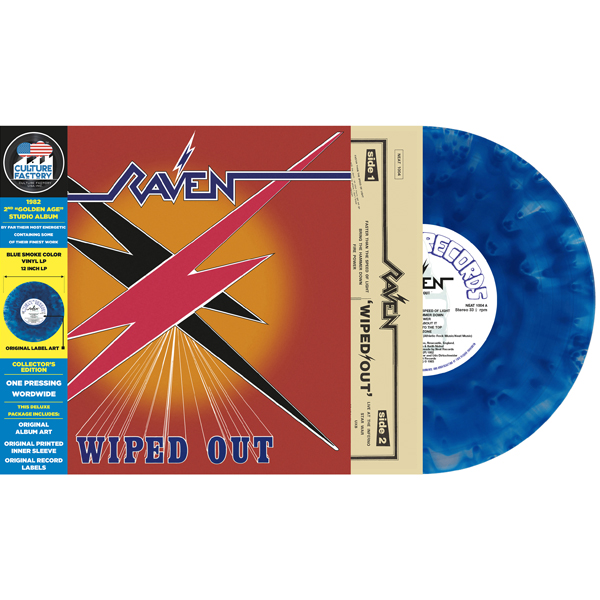 Raven – WIPED OUT (BLUE SMOKE VINYL) Vinyl LP