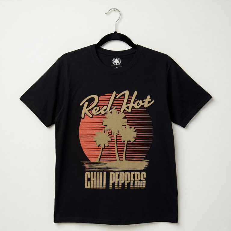 Red Hot Chili Peppers Unisex Premium Carbon T-Shirt: Palms Black T-Shirt