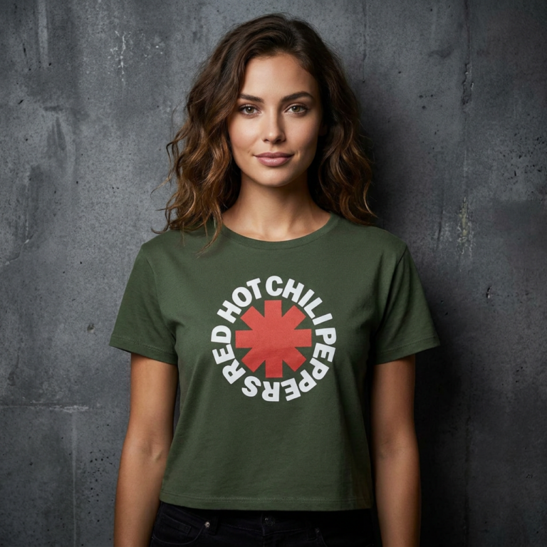 Red Hot Chili Peppers Classic Asterisk Ladies Crop Top