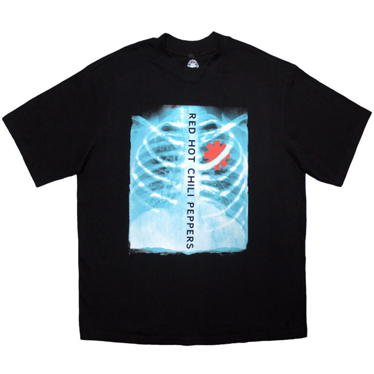 Red Hot Chili Peppers Unisex Oversized Boxy T-Shirt: X-Ray Black T-Shirt