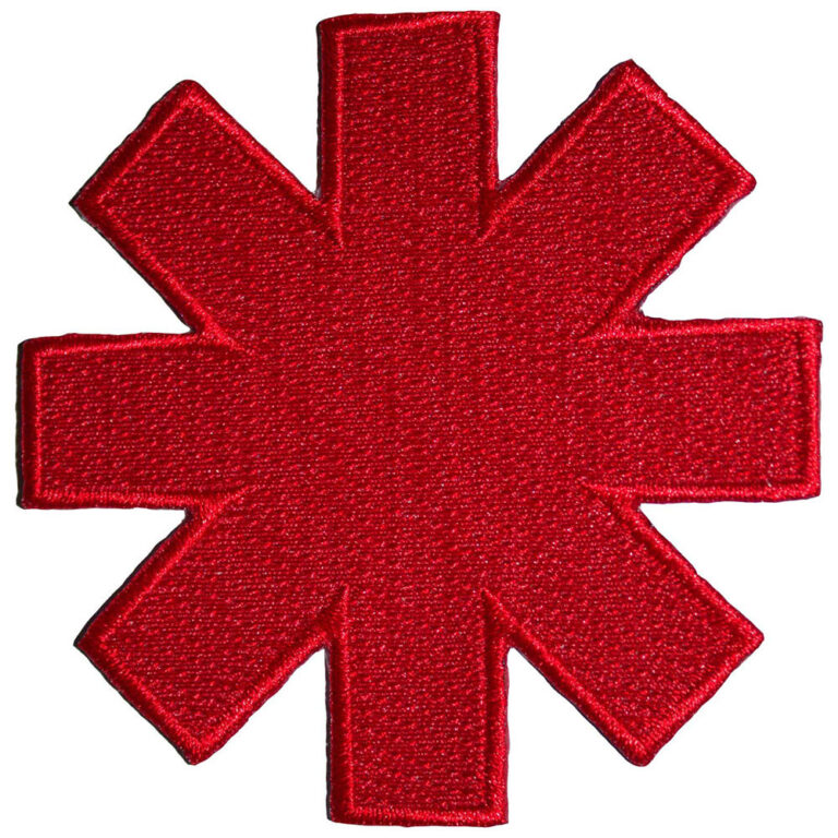 Red Hot Chili Peppers Asterisk Cut-Out Red Border Patch
