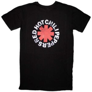 Red Hot Chili Peppers Classic Asterisk Black Ladies T-Shirt Dress