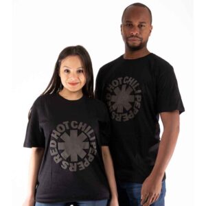 Red Hot Chili Peppers Classic Asterisk Logo Black Hi-Build T-Shirt