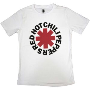 Red Hot Chili Peppers Classic Asterisk White Ladies T-Shirt