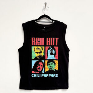 Red Hot Chili Peppers Portrait Photos Black T-Shirt