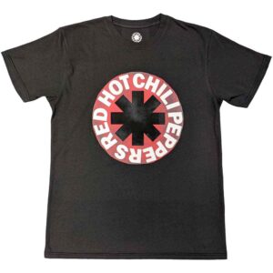 Red Hot Chili Peppers Red Circle Asterisk Grey T-Shirt