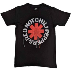 Red Hot Chili Peppers Stencil Black T-Shirt