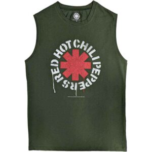 Red Hot Chili Peppers Stencil Green T-Shirt