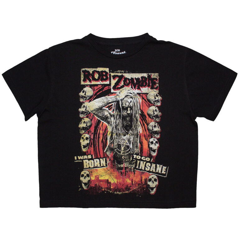 Rob Zombie Born To Go Insane Ladies Crop Top