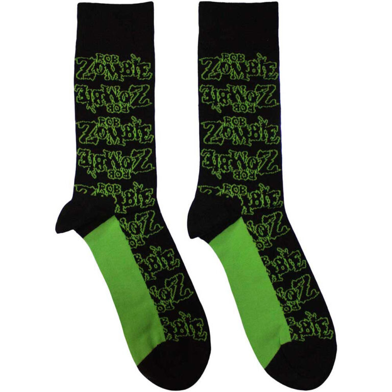 Rob Zombie Logo Repeat (Black) (UK Size 7 – 11) Socks