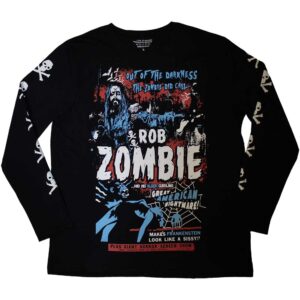 Rob Zombie Zombie Call Black Sleeve Print Long Sleeve T-Shirt