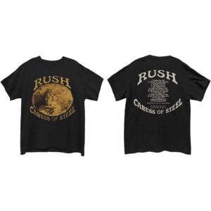 Rush Caress of Steel Black Back Print T-Shirt