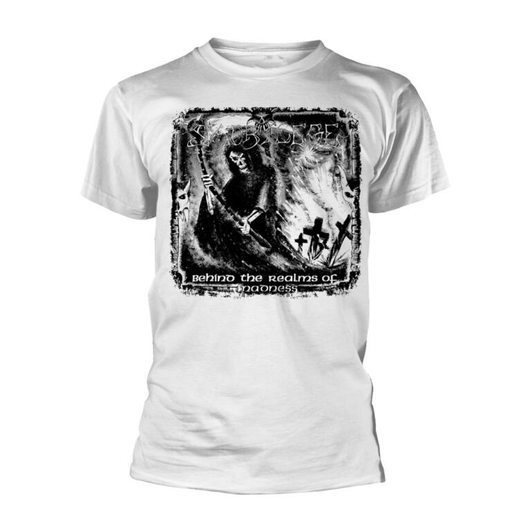 Sacrilege – Behind The Realms Of Madness (white) Front / Back Print T-Shirt