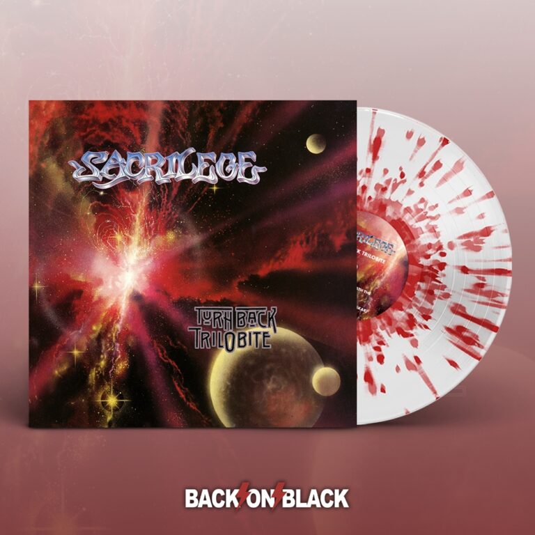 Sacrilege – TURN BACK TRILOBITE (CLEAR W/ RED SPLATTER VINYL + 12″) Vinyl Double Album