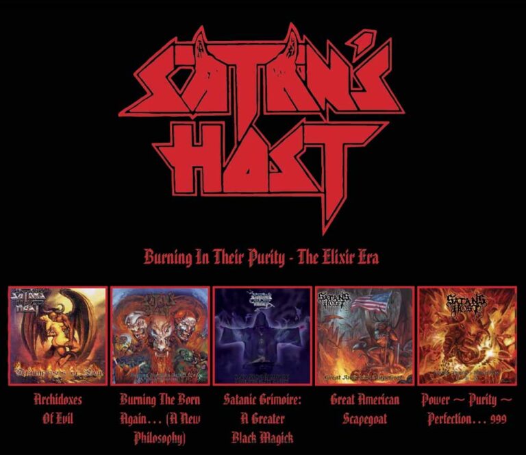 Satan’s Host – BURNING IN THEIR PURITY – THE ELIXIR ERA Compact Disc – 5 CD Box Set