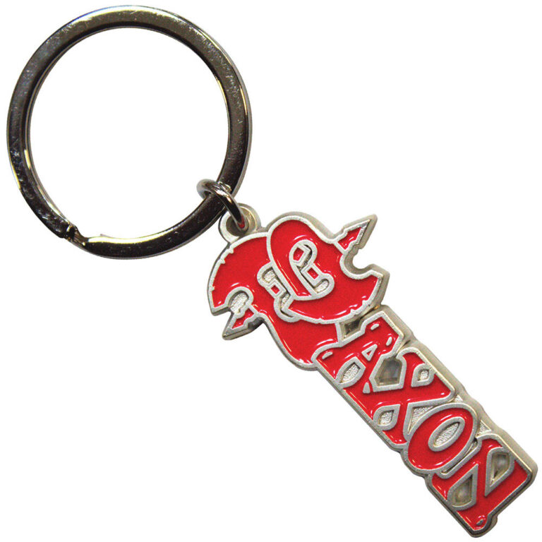 Saxon Red Logo Keychain