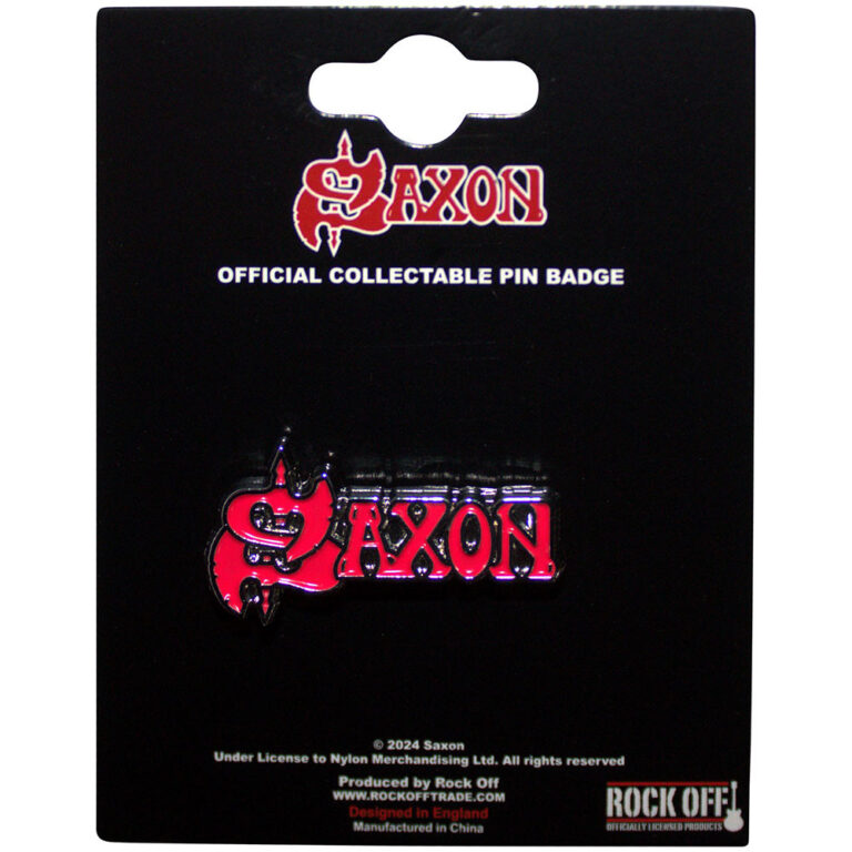 Saxon Red Logo Pin Badge