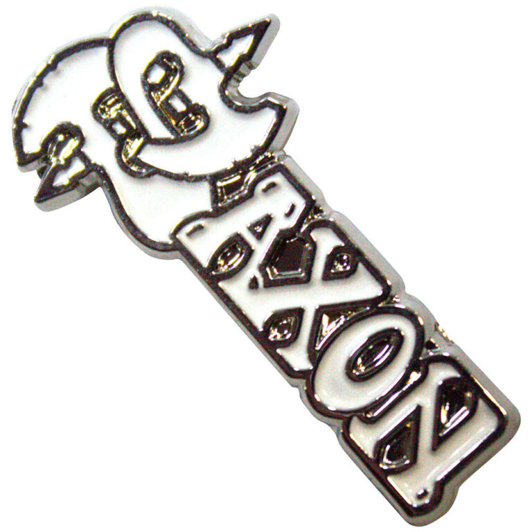 Saxon White Logo Pin Badge