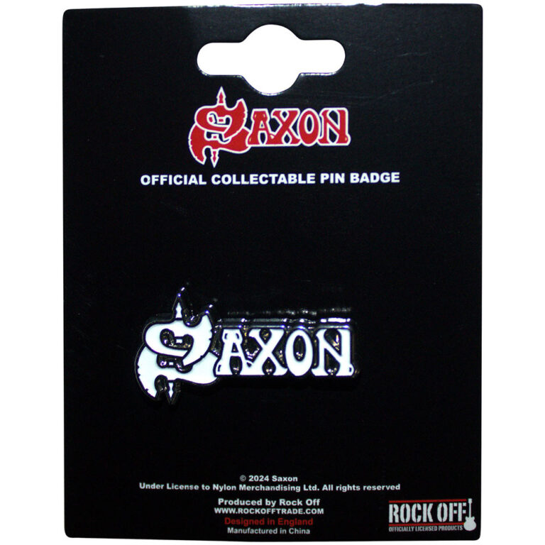 Saxon White Logo Pin Badge
