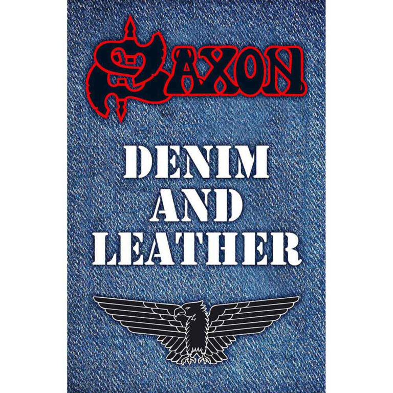 Saxon Denim & Leather Textile Poster