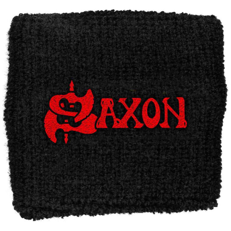 Saxon Red Logo Embroidered Wristband